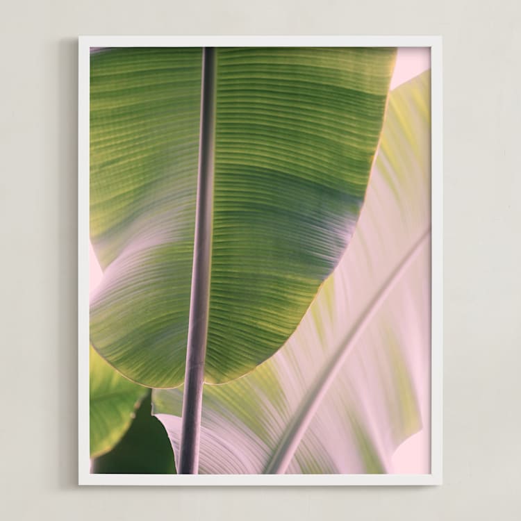 "Tropic" - Art Print in bright green by ALICIA BOCK - Framed