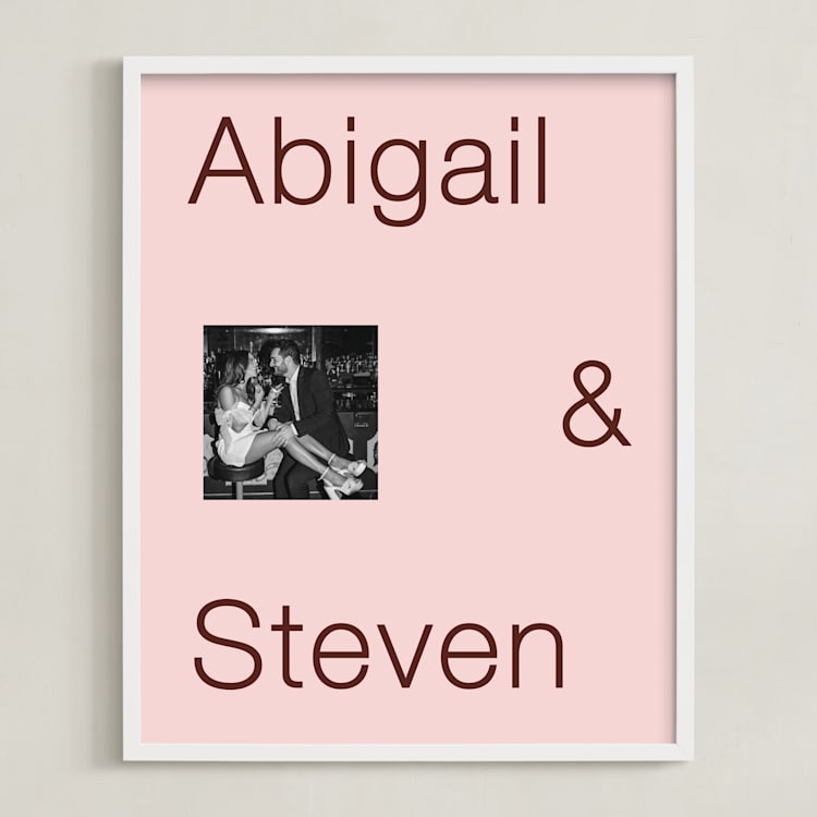 "Bold Love: Framed Photo" - Framed Photo in Blush by Minted - Framed
