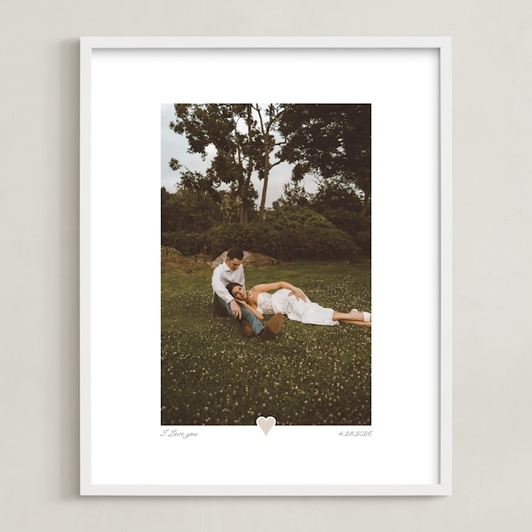 "Framed Photo: With a Heart" - Framed Photo in Taupe by Laura Hamm - Framed