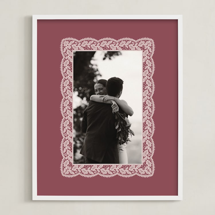 "Chantilly: Portrait" - Framed Photo in Dusty Rose by Erica Krystek - Framed