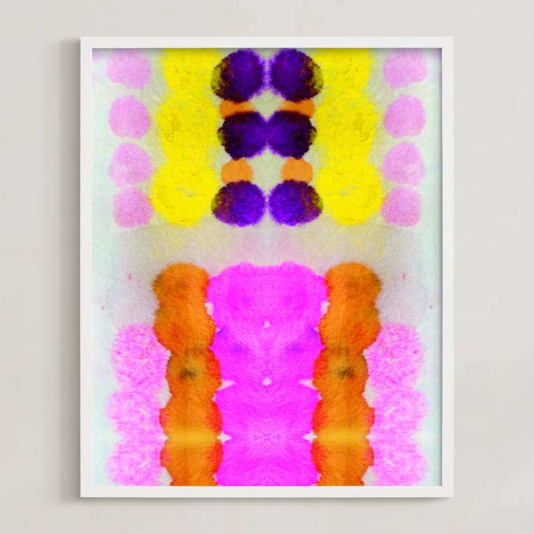 "Hot pink" - Art Print in Hot pink by HAPI ART - Framed