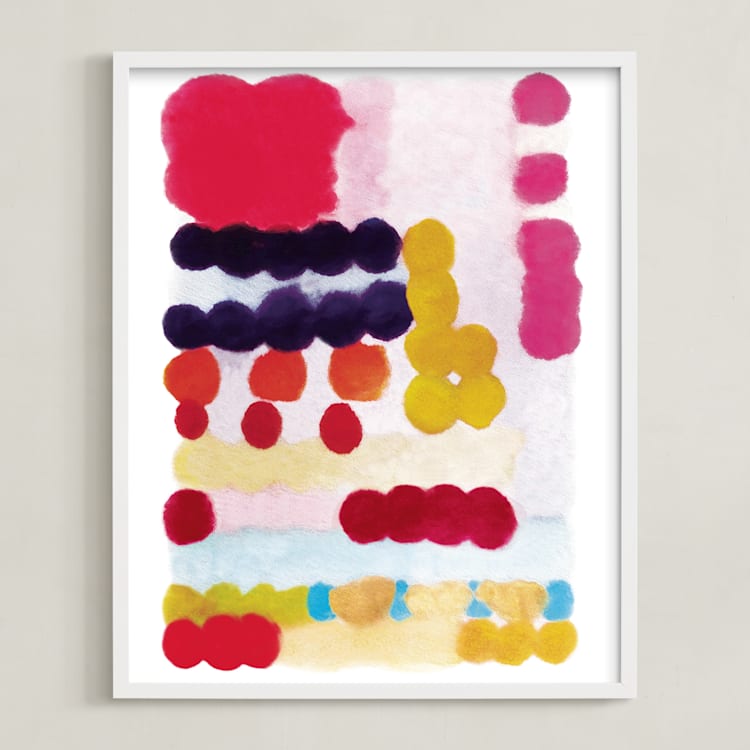 "What you want" - Art Print in Magenta by HAPI ART - Framed