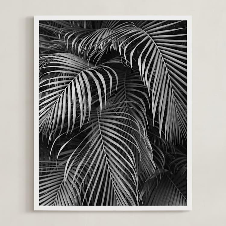 "Silver rain" - Art Print in Ash by Eliane Lamb - Framed