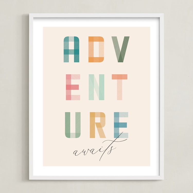 "Adventure Lies Ahead" - Art Print in Paper by Brandy Folse - Framed