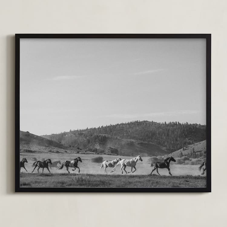 "wild wild west II" - Art Print in Western Grey by Sara Hicks Malone - Framed