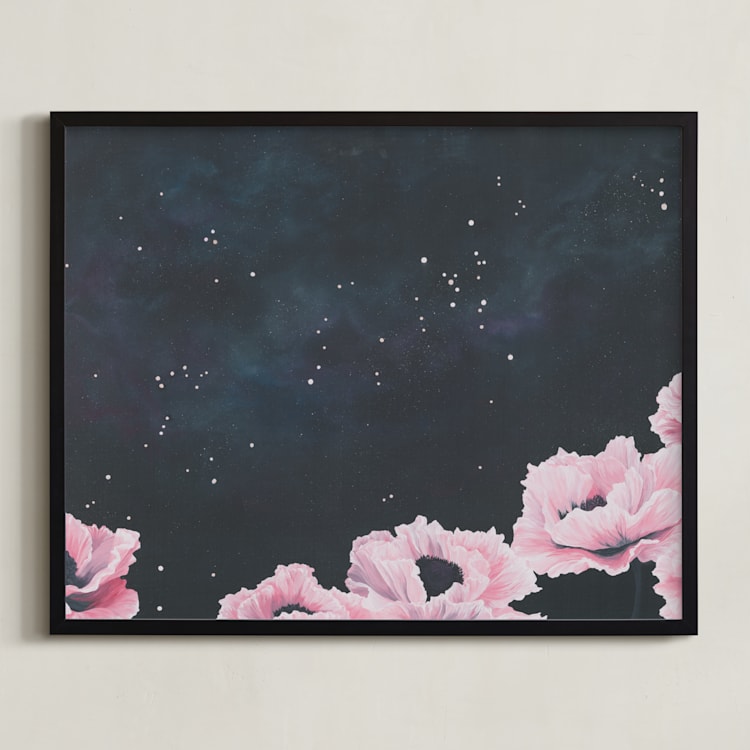 "Awakening" - Art Print in Blush by Emily Magone - Framed