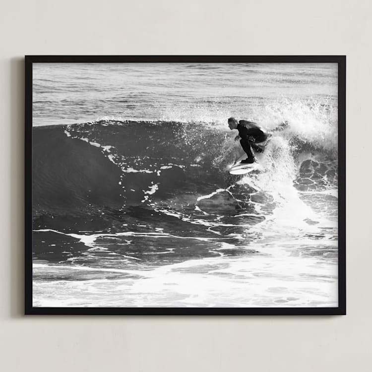 "No More Waiting" - Art Print in Black & White by Carole Crohan - CaroleeXpressions - Framed