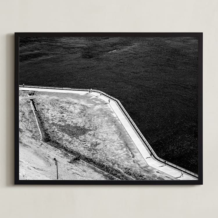 "Study of negative #2" - Art Print in pitch black by Van Tsao - Framed