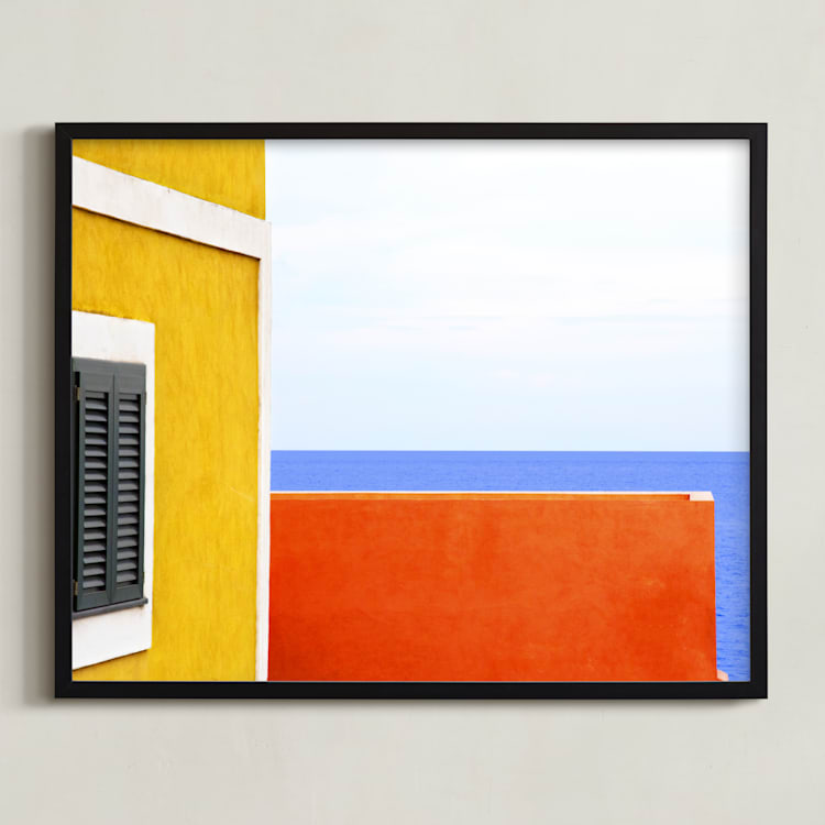 "Lonely horizons looking for summer" - Art Print in Sunglow by Massimiliano Massimo Borelli - Framed