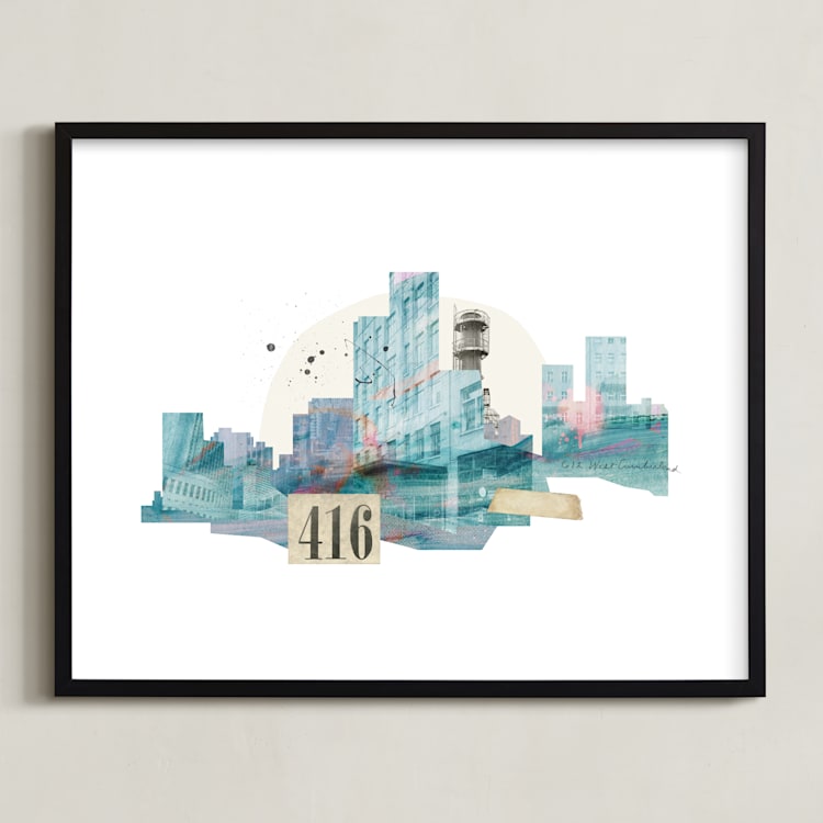 "City Dream" - Art Print in Haze by Field and Sky - Framed