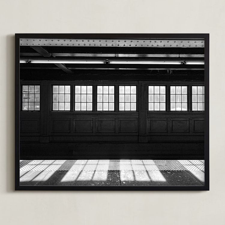 "Light at the end of tunnel #1" - Art Print in nor black by Van Tsao - Framed