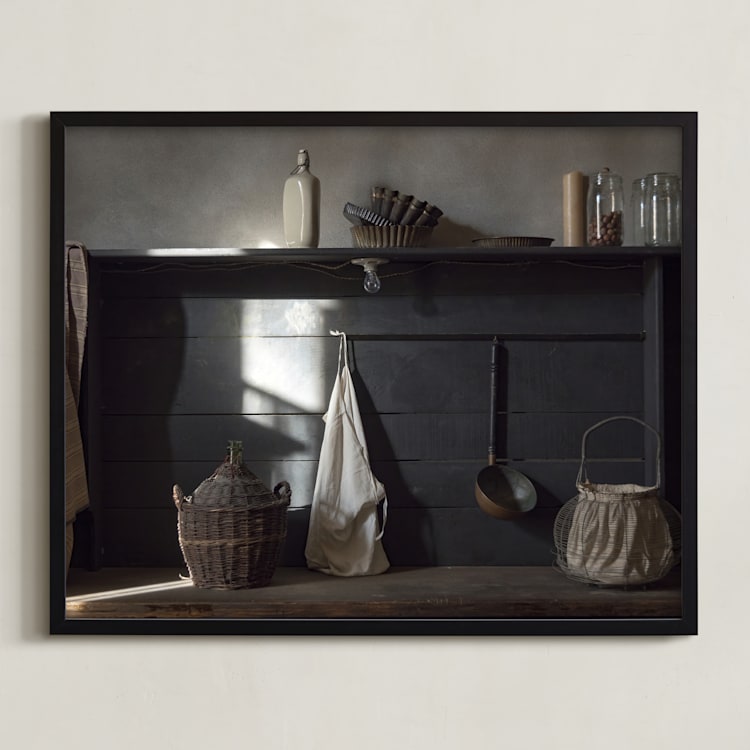 "Comfort Room" - Art Print in Earthy Brown by Andy Mars - Framed