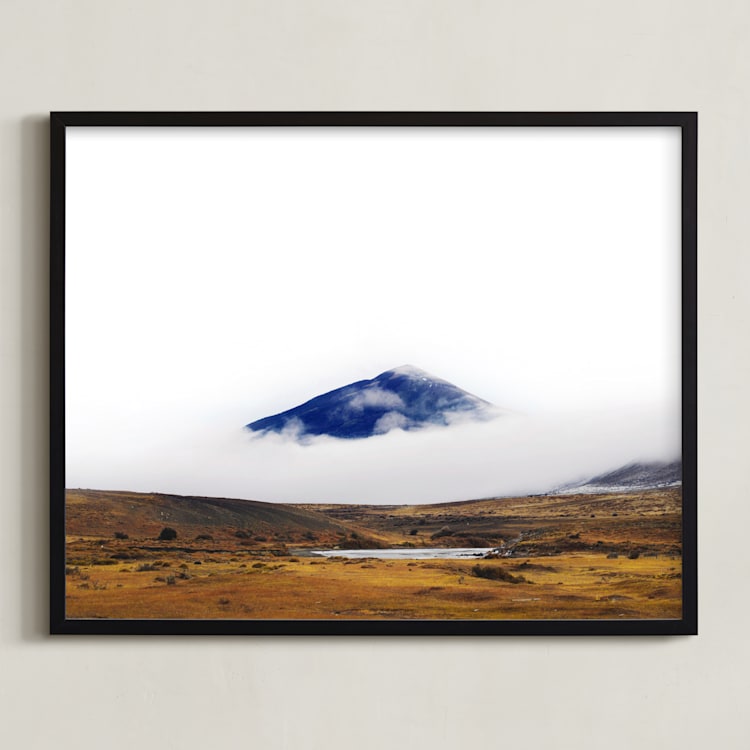 "Dressed in Blue" - Art Print in Blue by Tania Medeiros - Framed