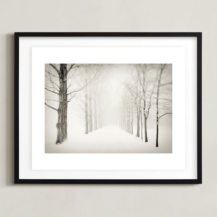 "Winter Journey" - Art Print in Sepia by Gabrial Reising - Framed