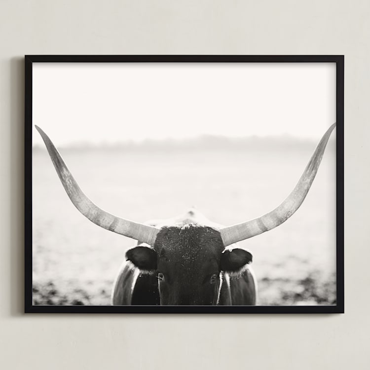 "Staredown" - Art Print in White by Amy Carroll - Framed