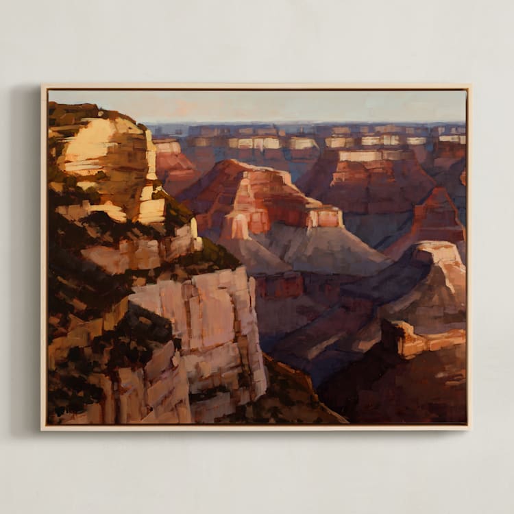 "grand" - Art Print in Canyon Shadow by Rachel Nelson - Framed Canvas