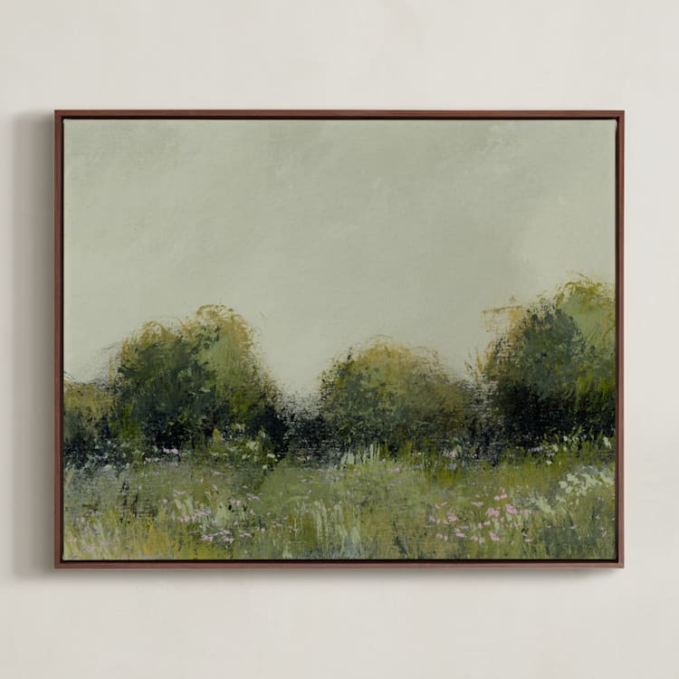 "Margins" - Art Print in Grass by Katie Mulder - Framed Canvas