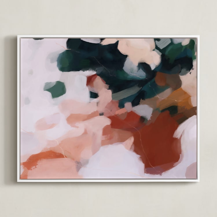 "Otonio" - Art Print in Burnt Umber by Parima Studio - Framed Canvas