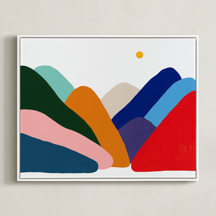 "Indeed, They Are" - Art Print in Rainbow by Allison Filice - Framed Canvas