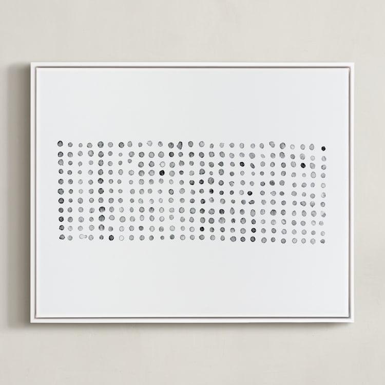 "All of the Things" - Art Print in Storm by Stephanie Nowotarski - Framed Canvas