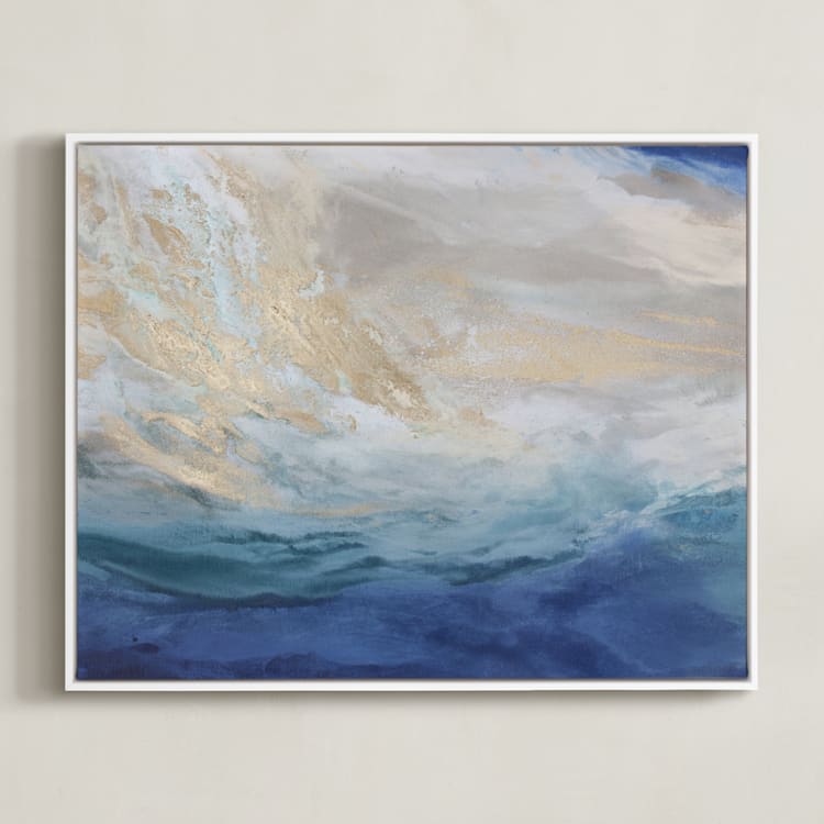 "Escaping Elba" - Art Print in Sea by Julia Contacessi - Framed Canvas