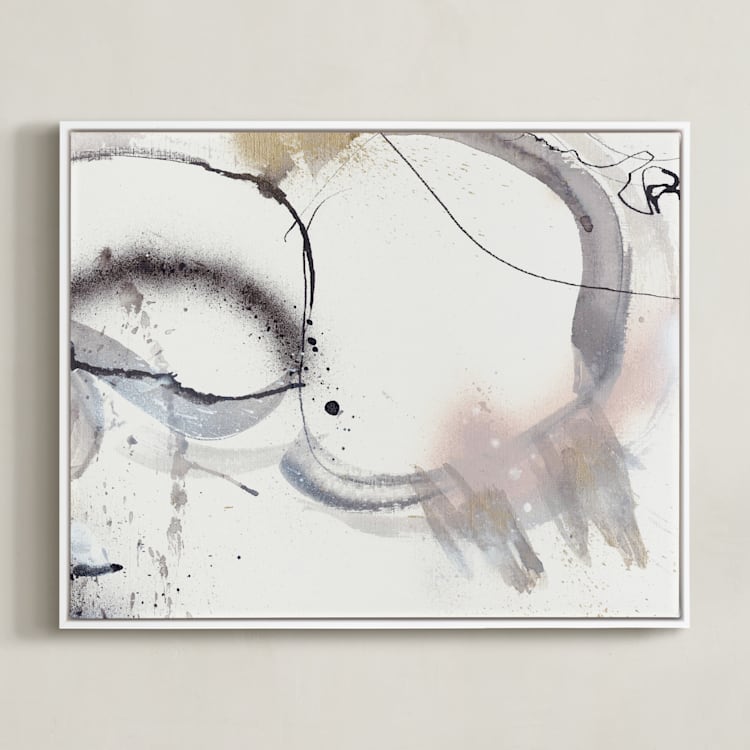 "Salty" - Art Print in Inky Black by ADRIENNE JACKSON - Framed Canvas