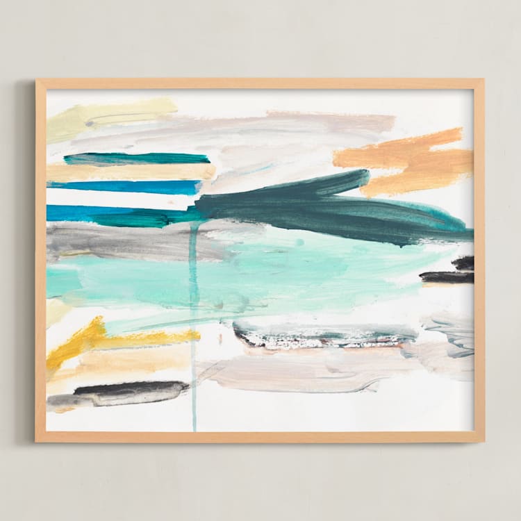 "Parisian Street Style II" - Art Print in parisian sky by Lauren Packard - Framed