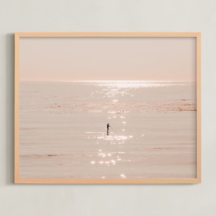 "I Want To Dive Into Your Ocean" - Art Print in Paradise Peach by Summer Strauch - Framed