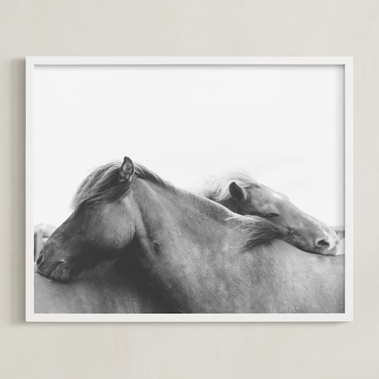 "Always" - Art Print in steel grey by Alicia Abla - Framed
