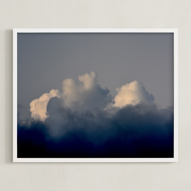 "Blue Dusk" - Art Print in Royal Blue by Jonathan Brooks - Framed