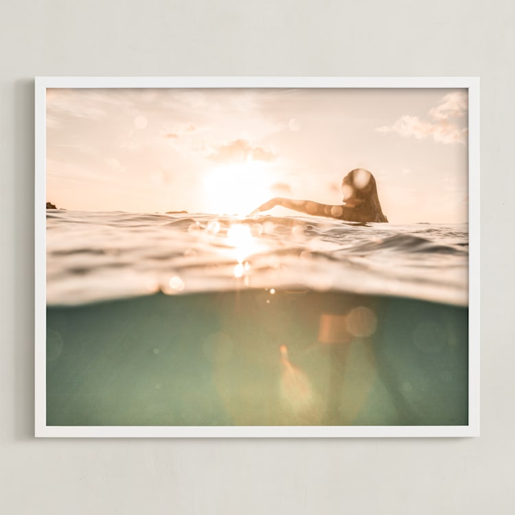 "Pause" - Art Print in Golden Hour by Ashley Kaneko - Framed