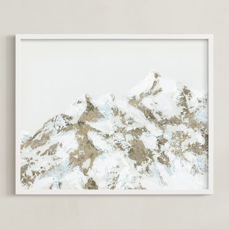 "Majestics Three" - Art Print in Golden Sand by Emily Magone - Framed