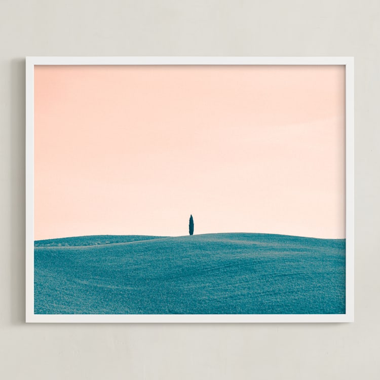 "Tuscan Hills 01" - Art Print in Sunset by Kelsey Mucci - Framed