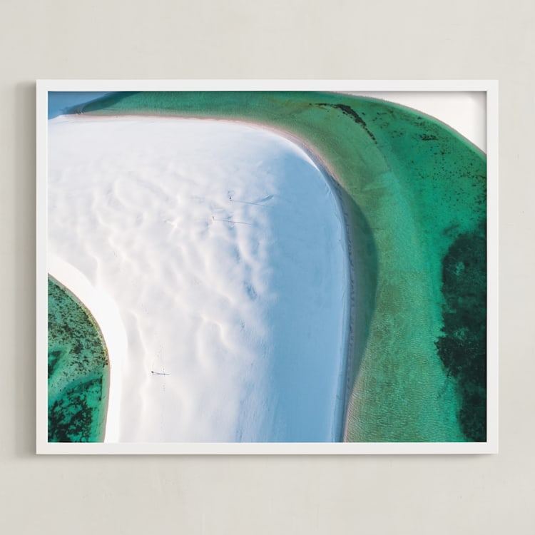"The Emerald Lagoon" - Art Print in Emerald Green by Benno and Noosa - Framed