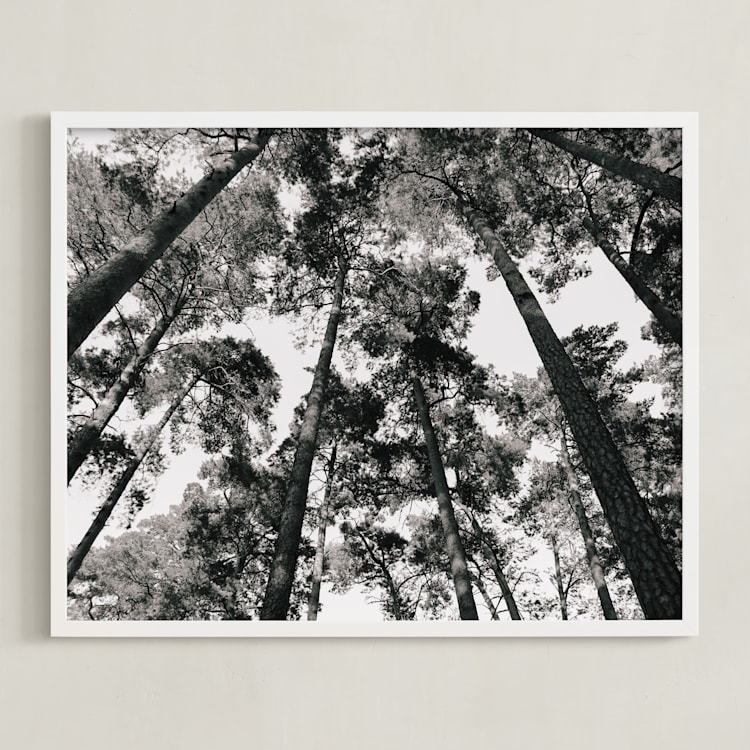 "In the Woods" - Art Print in black and white by lulu and isabelle - Framed