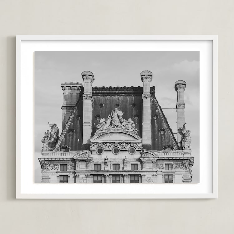 "Paris Vieux" - Art Print in Gris by Lindsay Ferraris Photography - Framed