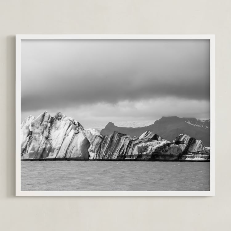 "form of ice #2 " - Art Print in sliver grey by Van Tsao - Framed