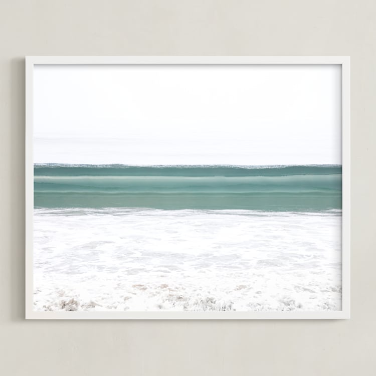 "Wave Crest II" - Art Print in Marine by Shannon Howard - Framed