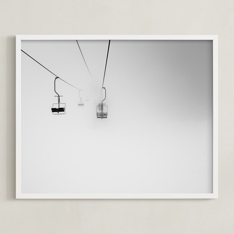 "through the fog" - Art Print in grey fog by Massimiliano Massimo Borelli - Framed
