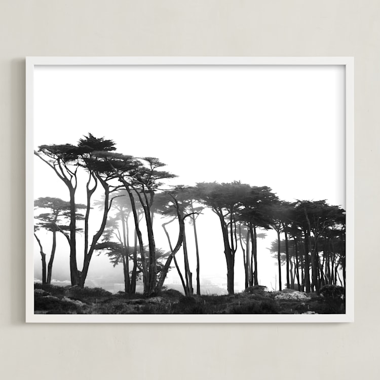 "Lands End" - Art Print in Black & White by Tania Medeiros - Framed