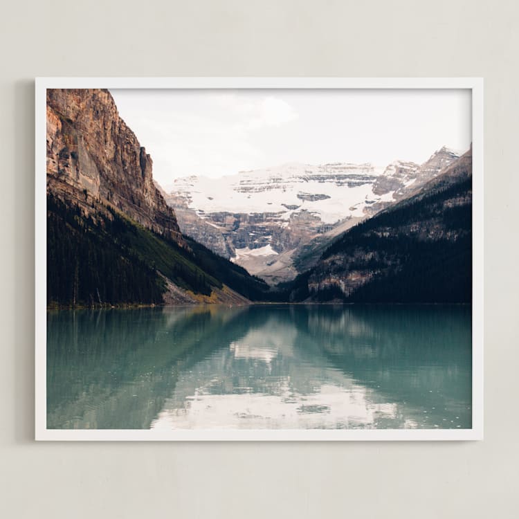 "Reflections in the Blue" - Art Print in Lake Blue by 1885 Atelier - Framed
