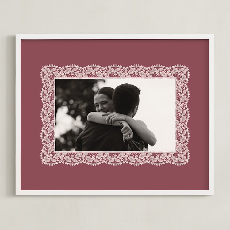 "Chantilly: Landscape" - Framed Photo in Dusty Rose by Erica Krystek - Framed
