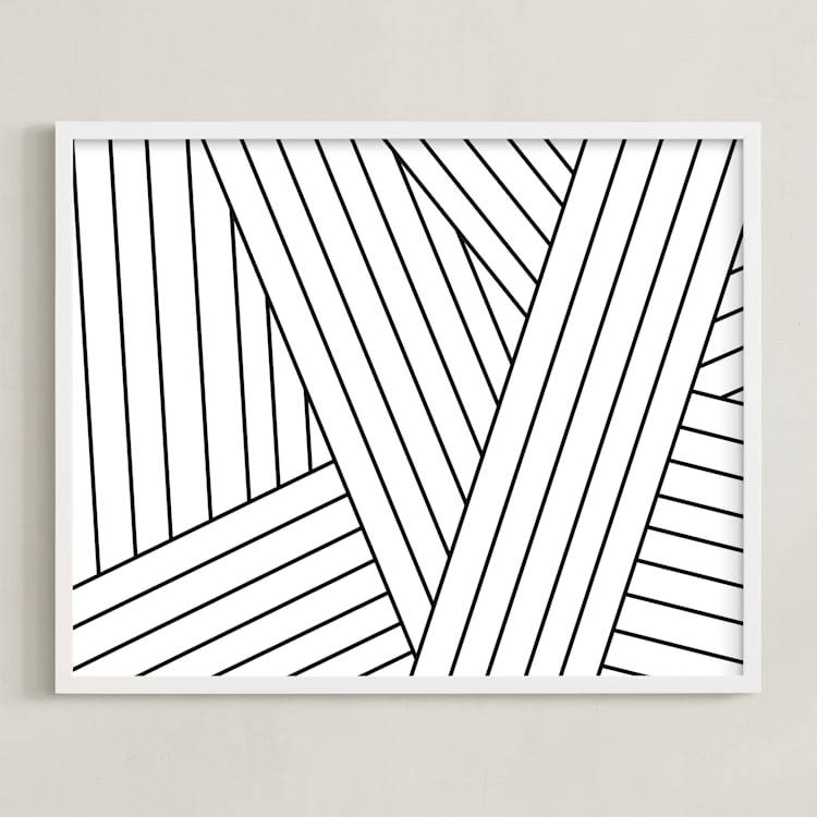 "Tension (Landscape)" - Art Print in Black and White by Jaime Derringer - Framed