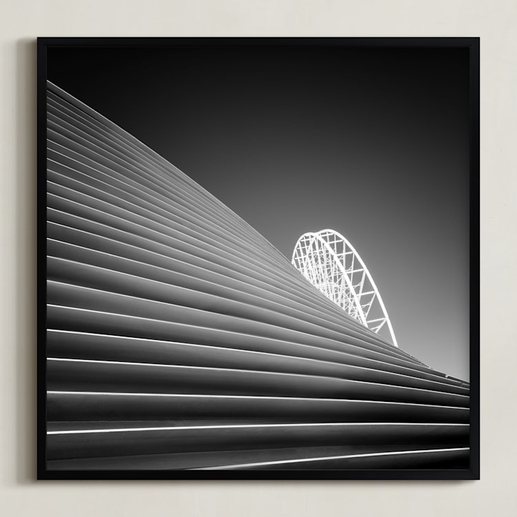 "Stripped" - Art Print in Black & white by Angie McMonigal - Framed