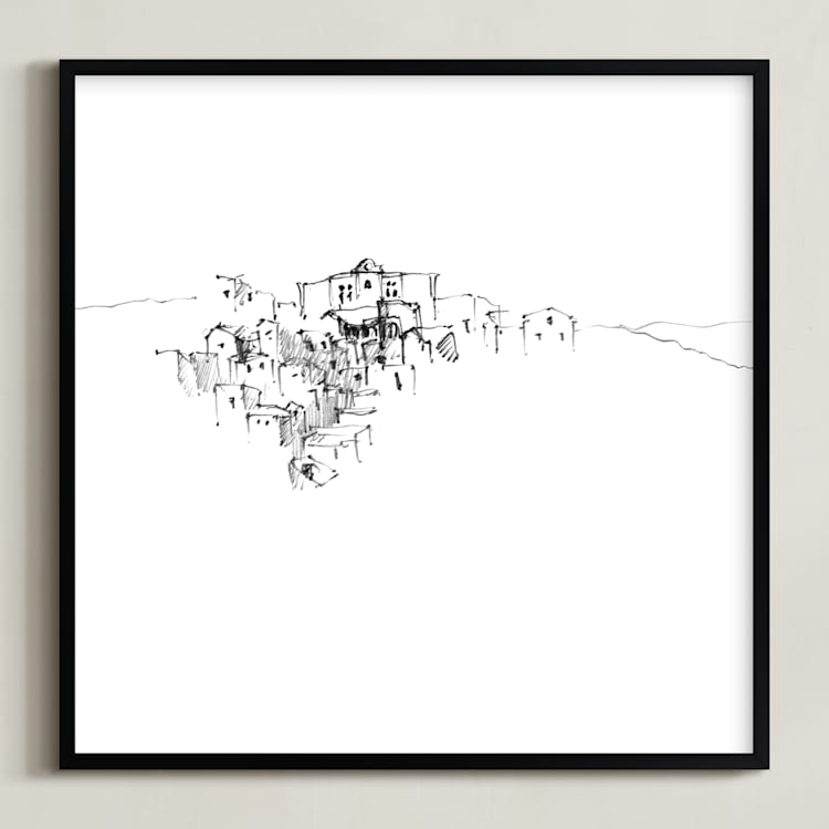 "The Sassi" - Art Print in Sassi Black by Amy Toneys - Framed