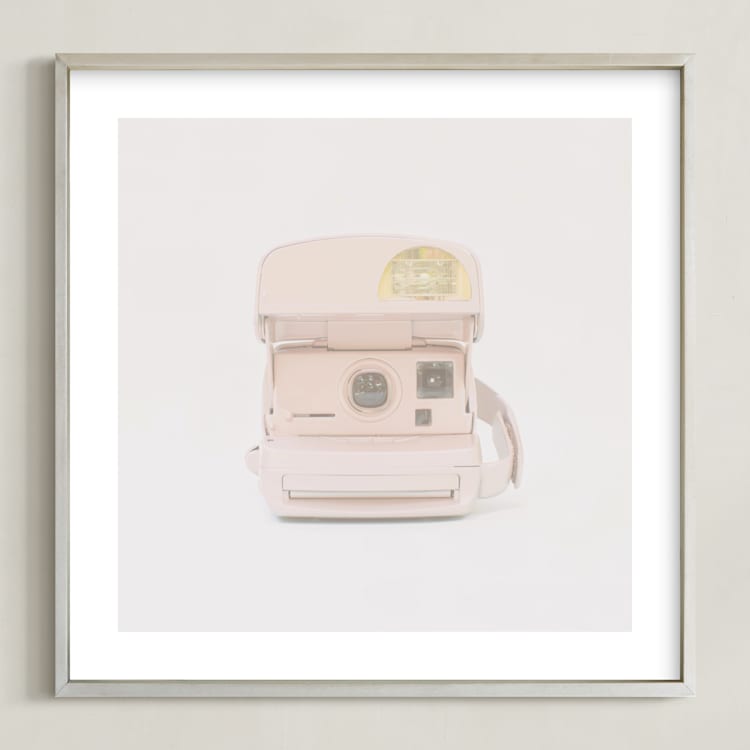 "click click" - Art Print in Light Grey by Alicia Abla - Framed