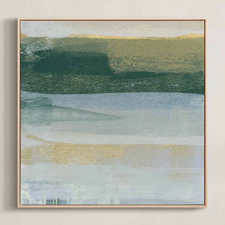 "Open Field 3" - Art Print in Grass by Julia Contacessi - Framed Canvas