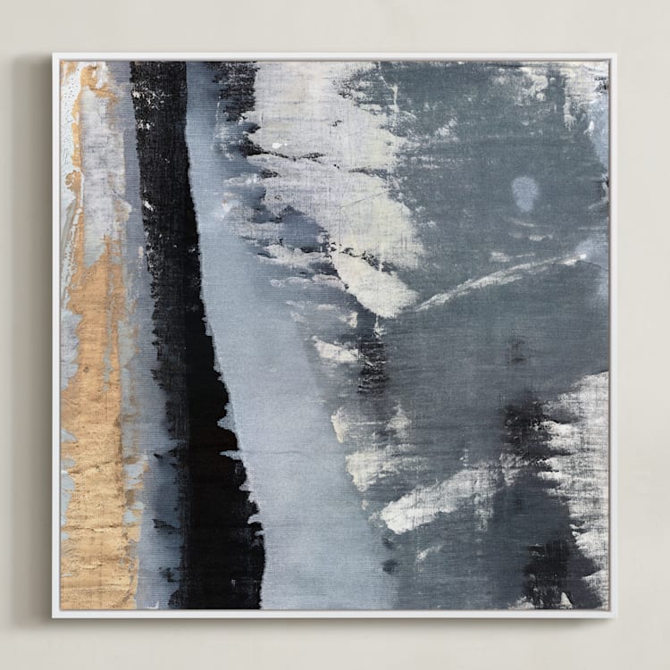 "Tribal Lineage No. 1" - Art Print in Neutrals by Julia Contacessi - Framed Canvas