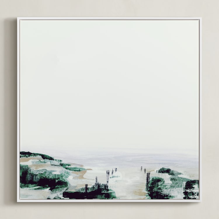 "Oliver" - Art Print in Ivory Haze by Mande Calhoun - Framed Canvas