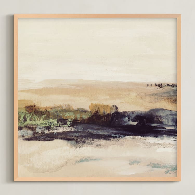 "George I" - Art Print in Tan by Mande Calhoun - Framed
